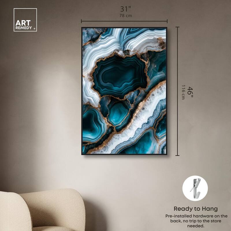 Teal Tectonic I Canvas by Art Remedy