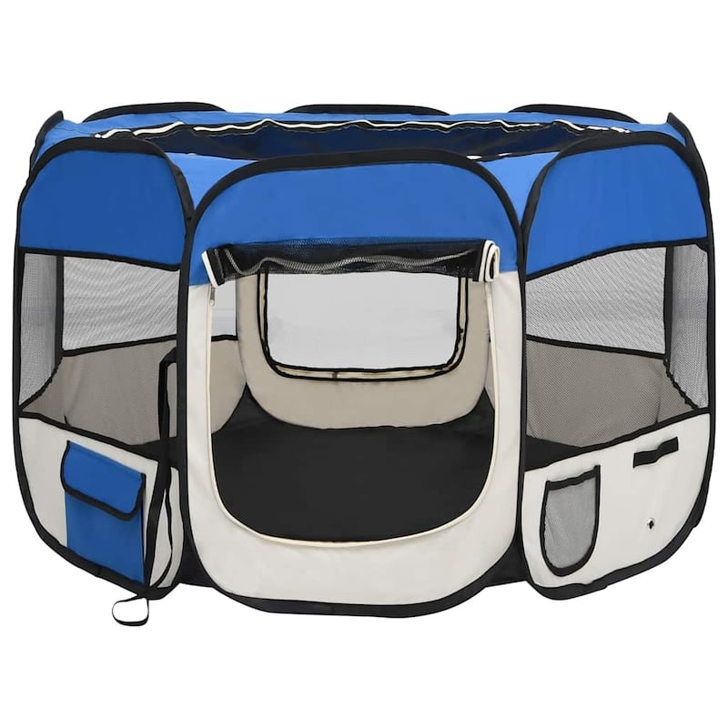 vidaXL Foldable Dog Playpen with Carrying Bag Dog Kennel Puppy Run Playpen