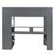 preview thumbnail 16 of 14, Dark Gray Twin Size Solid MDF Gaming Loft Bed with Desk & Shelves