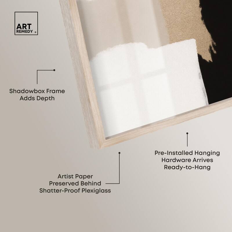 Beige and Black III Shadowbox by Art Remedy