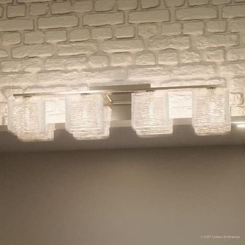 Luxury 32-inch Modern Brushed Nickel Bathroom Light - 6.75" H, 32" W, 5" Dep
