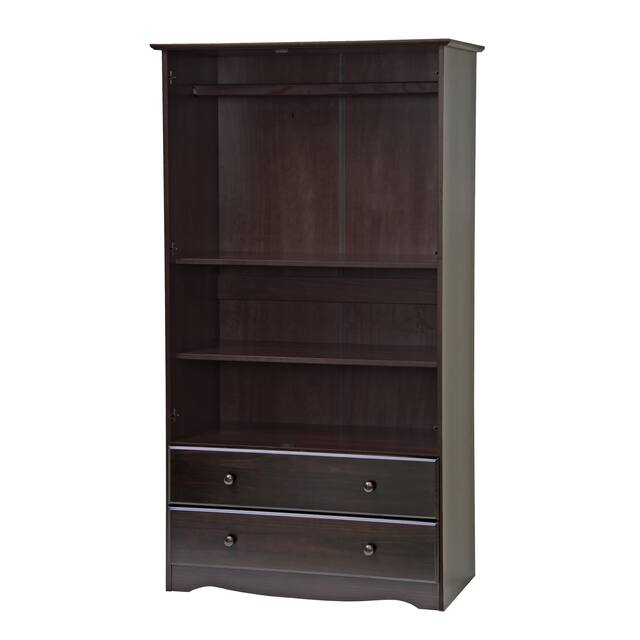 100% Solid Wood Smart Wardrobe Armoire by Palace Imports