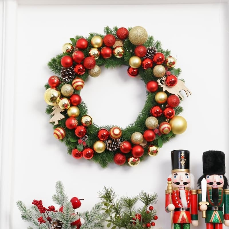 34 Pieces Shatterproof Christmas Ornaments Set Christmas Decorations 1.57 Inch Christmas Balls - N/A