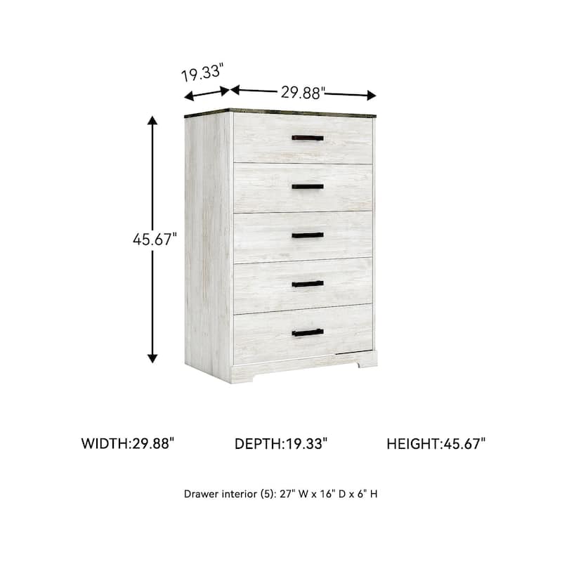 Signature Design by Ashley Shawburn Contrasting Woodgrain Chest of Drawers