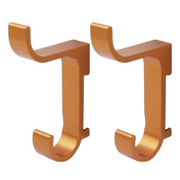 Unique Bargains 2pcs Aluminum Wall Mounted Towel Clothes Coat Hooks