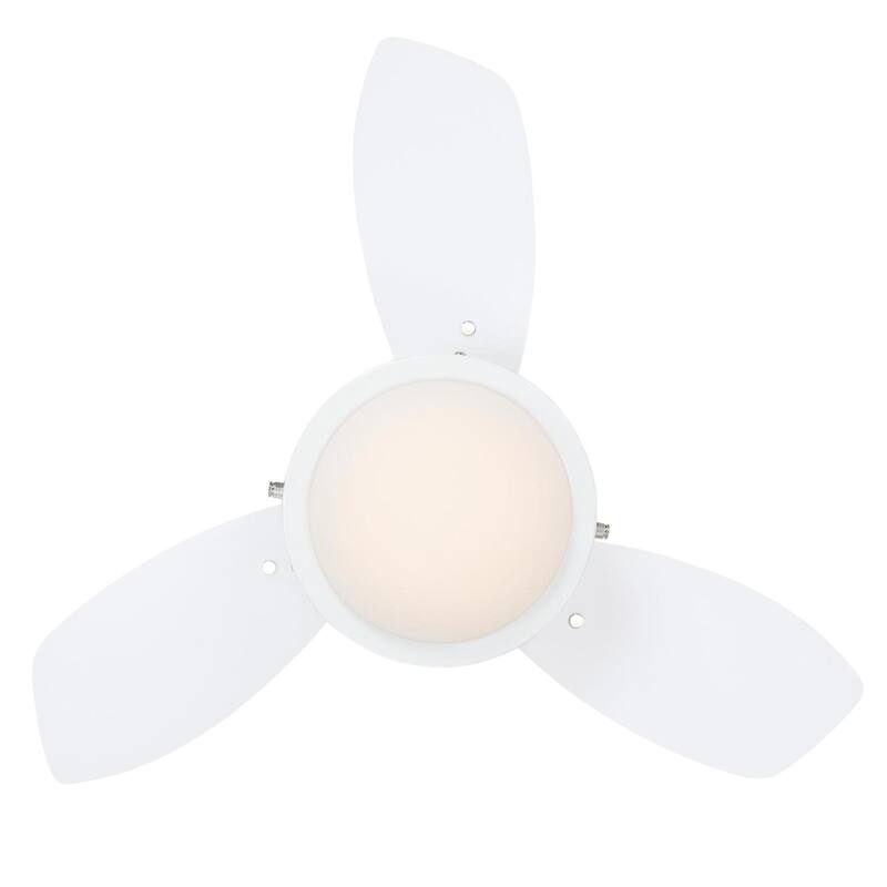Westinghouse Lighting Wengue 30-Inch 3-Blade Indoor Ceiling Fan with Dimmable LED Light and Opal Frosted Glass