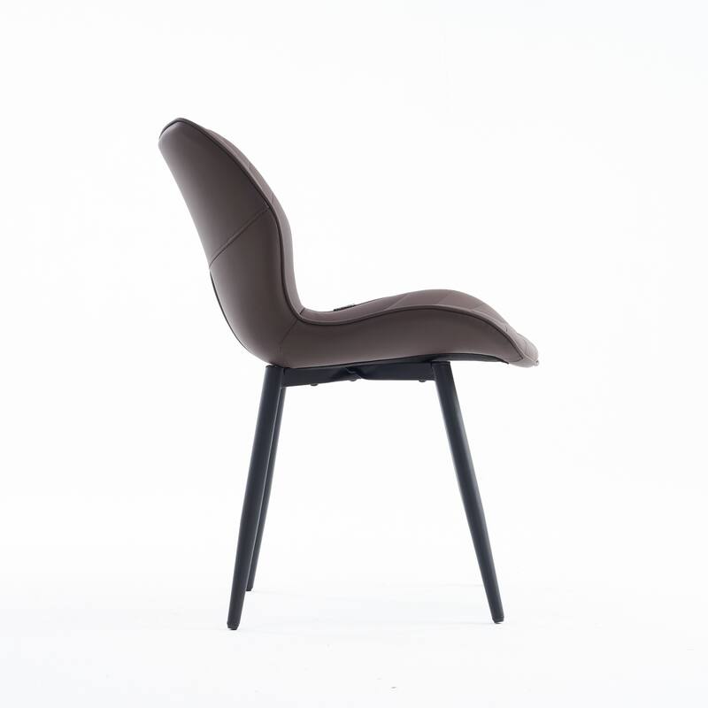 Upholstered Dining Chairs Set of 2, Faux Leather Kitchen Chairs