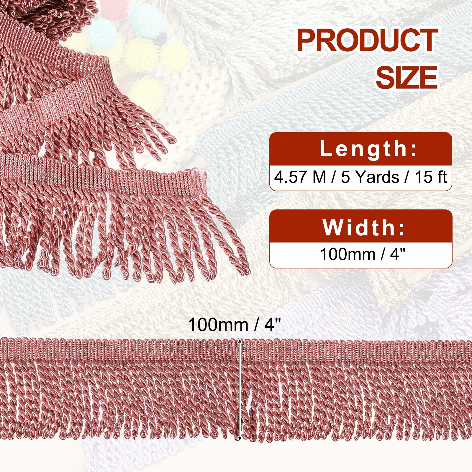 Blue Fringe Trim, mm Fringe Trim Curtain Tassel Fabric Sewing for Curtain Sofa Clothes DIY Decoration