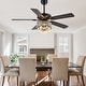 preview thumbnail 14 of 20, Oaks Aura 52in. Luxury Modern Crystal Ceiling Fan with Lights and Remote, 6 Speeds DC Motor Reversible Chandelier Ceiling Fan