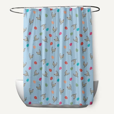Chickens and Eggs Shower Curtain