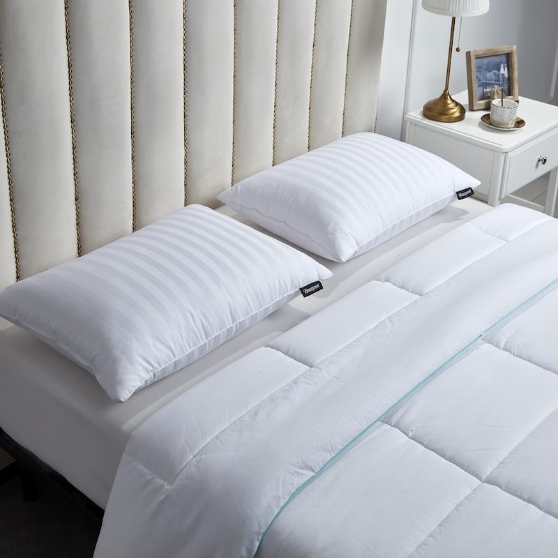 Beautyrest Softy Around White Goose Feather And Down Pillow (Set of 2) - Jumbo - Set of 2