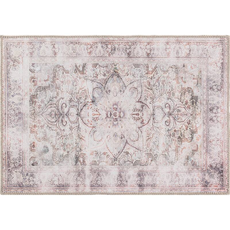 Bohemian Distressed Vintage Machine Washable Area Rug