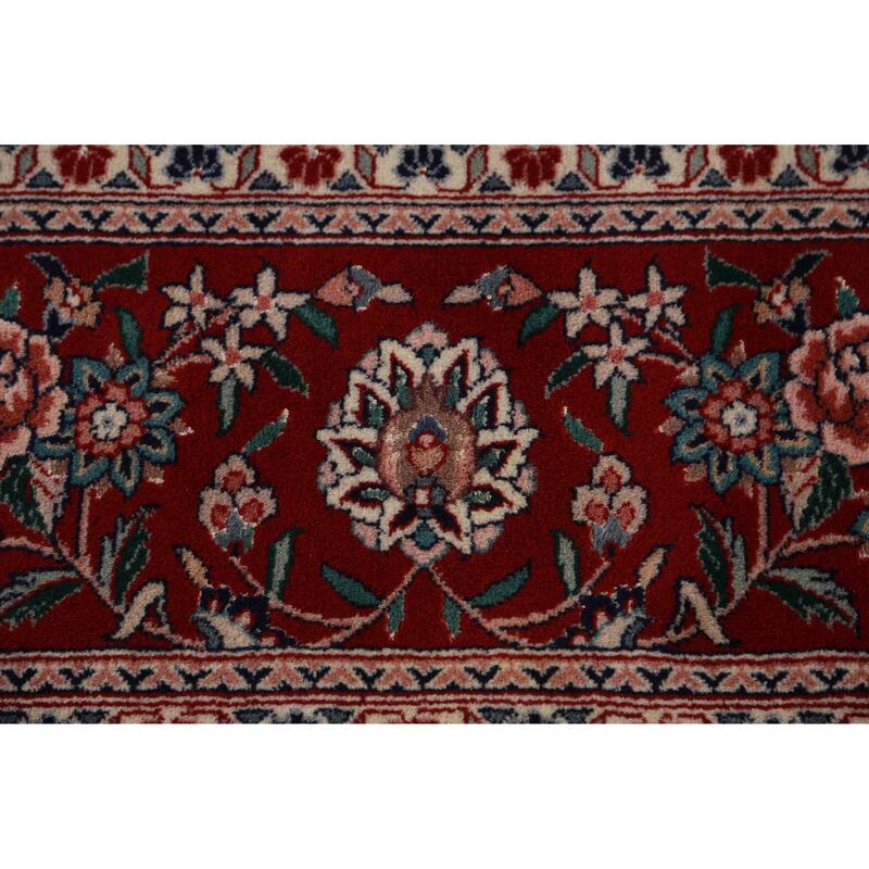 Vegetable Dye Green Aubusson Chinese Rug Hand-Knotted Wool Carpet - 8'7"x 11'8"