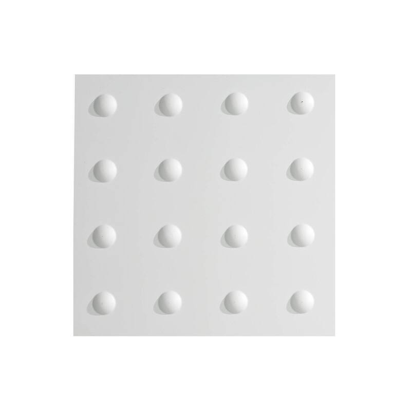 FASÄDE Dome Decorative Vinyl 2ft x 2ft Lay in Ceiling Panel in Matte White (5 Pack) - 12in x 12in Sample - Matte White