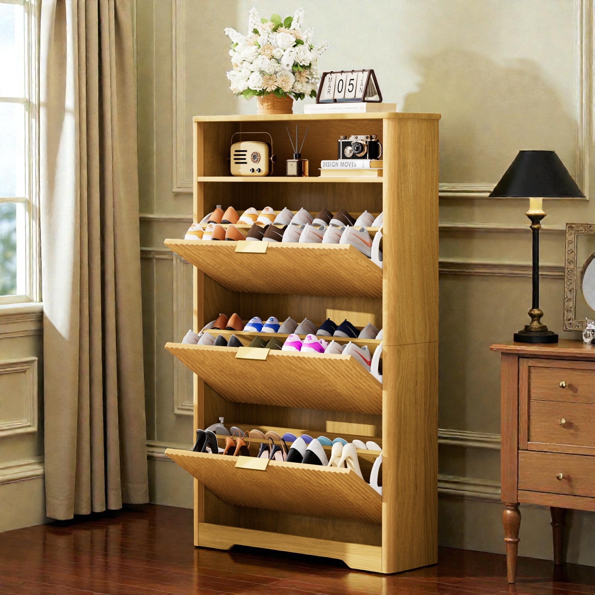 Tall-Shoe-Cabinet-with-3-Flip-