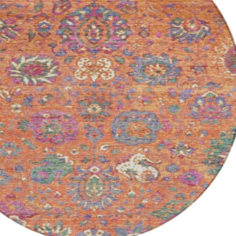 HomeRoots Floral Traditional Rectangle Outdoor Rug