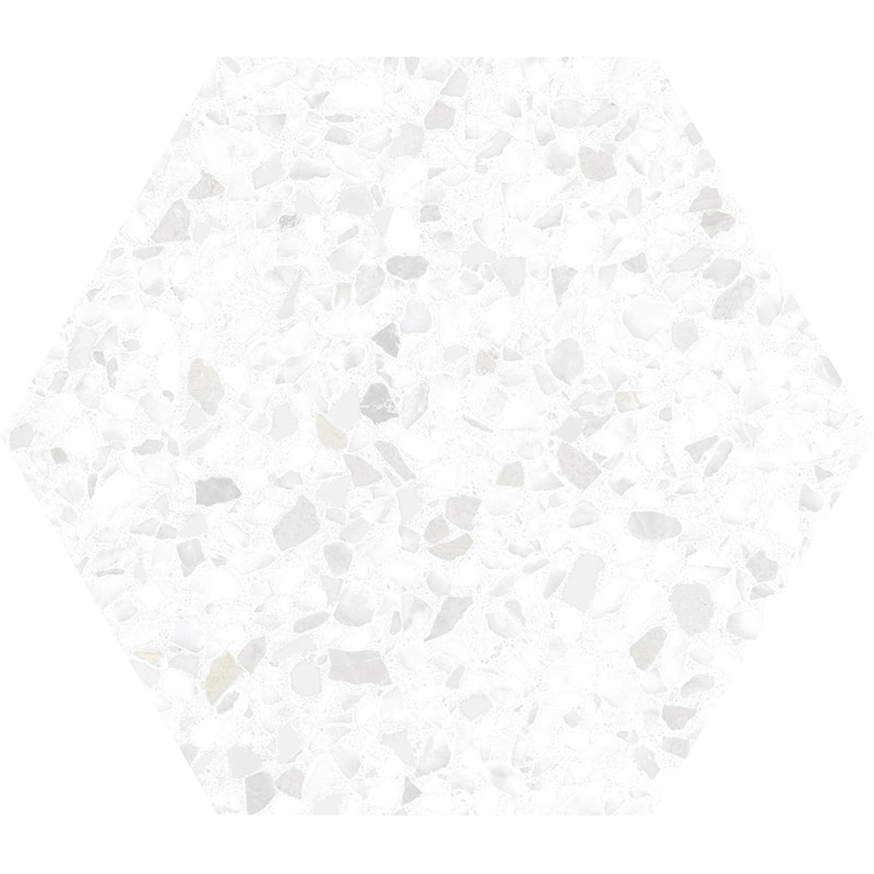Apollo tile 8" x 9" Terra Mia Matte White Porcelain Tile (9.93 sq ft/case) - 25 Pack