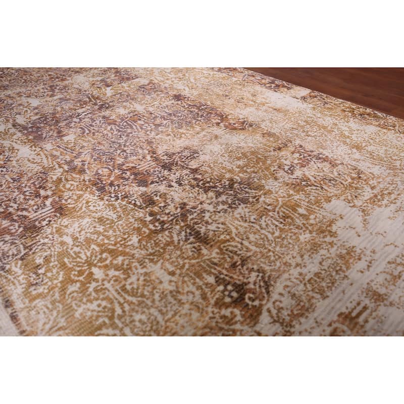 All-Over Abstract Modern Area Rug Hand-Knotted Wool Carpet - 5'4" X 7'10"