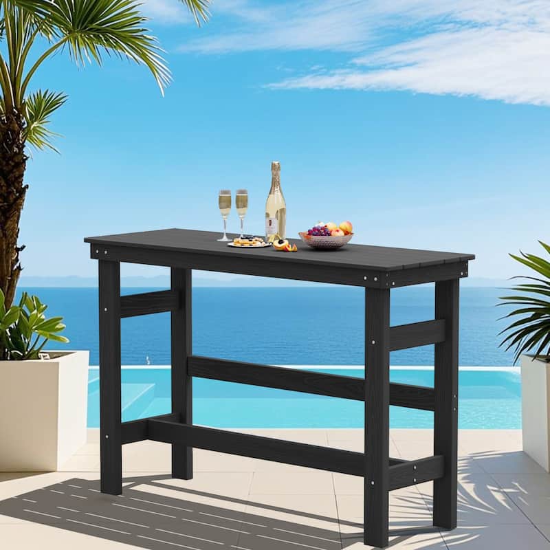 40-inch Outdoor Patio HDPE Pub Bar Table, Balcony Table