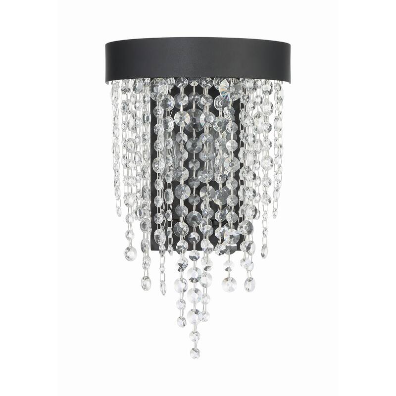 Winham 2 Light Black Forged Wall Mount - 9.5"W x 16"H x 5.5"D