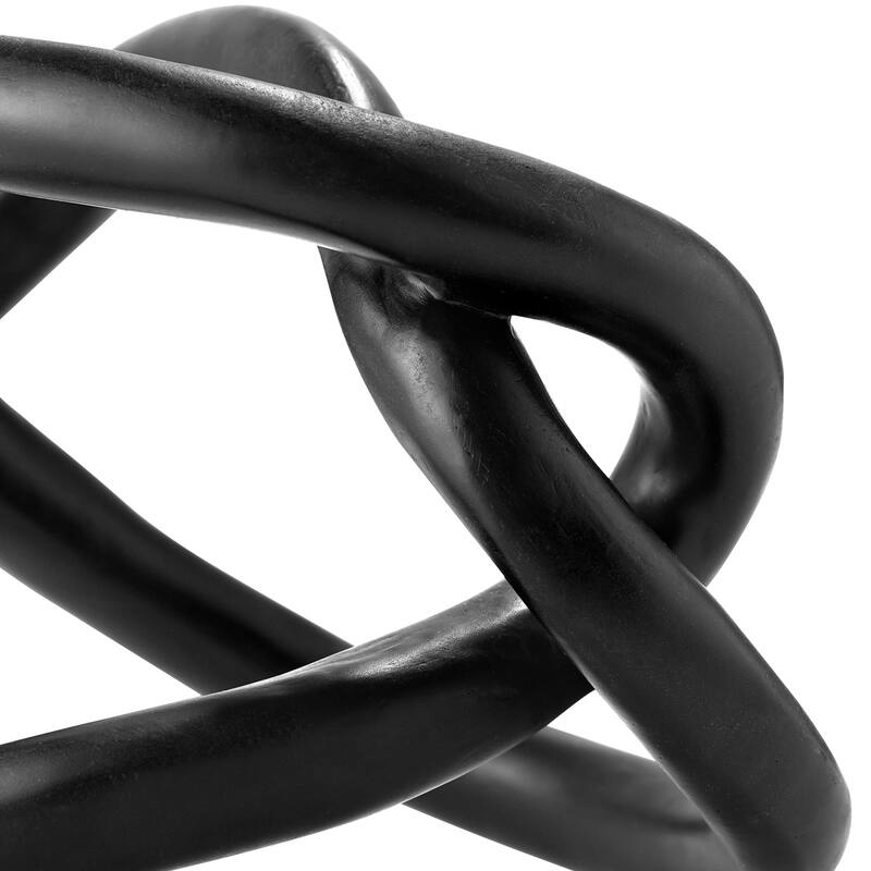 American Art Decor Infinite Curves 2-Piece Resin Table Top Knots Decor - 7.5" x 7.5", 5" x 5.75"