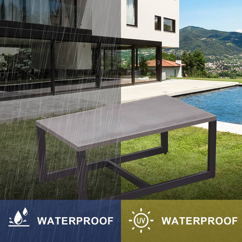 Gymojoy Modern Metal Outdoor Coffee Table/ Side Table