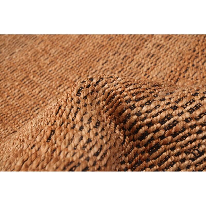 ECARPETGALLERY Braided Weave Palas Denizli Tan Jute Rug - 5'5 x 7'9