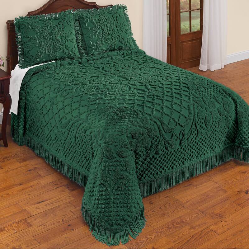Soft & Luxurious Diamond Pattern Bella Chenille Bedspread