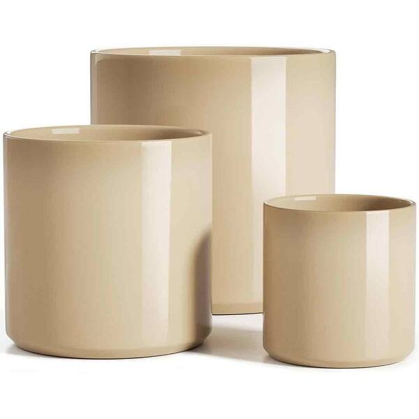 6+8+10 Inch Plant Pots Indoor, Ceramic Dot Planter Pots for Plants,  Mid-Modern Century Flower Pots with Drainage Hole and Plug - Bed Bath &  Beyond - 40341582