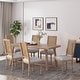 preview thumbnail 2 of 58, Regina French Country Wood and Cane Upholstered Dining Chair (Set of 6) by Christopher Knight Home Light Gray + Natural