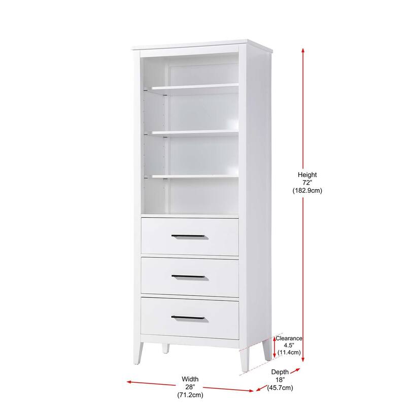 Laura 16-28 Inch Open Shelving Bath Storage Cabinet