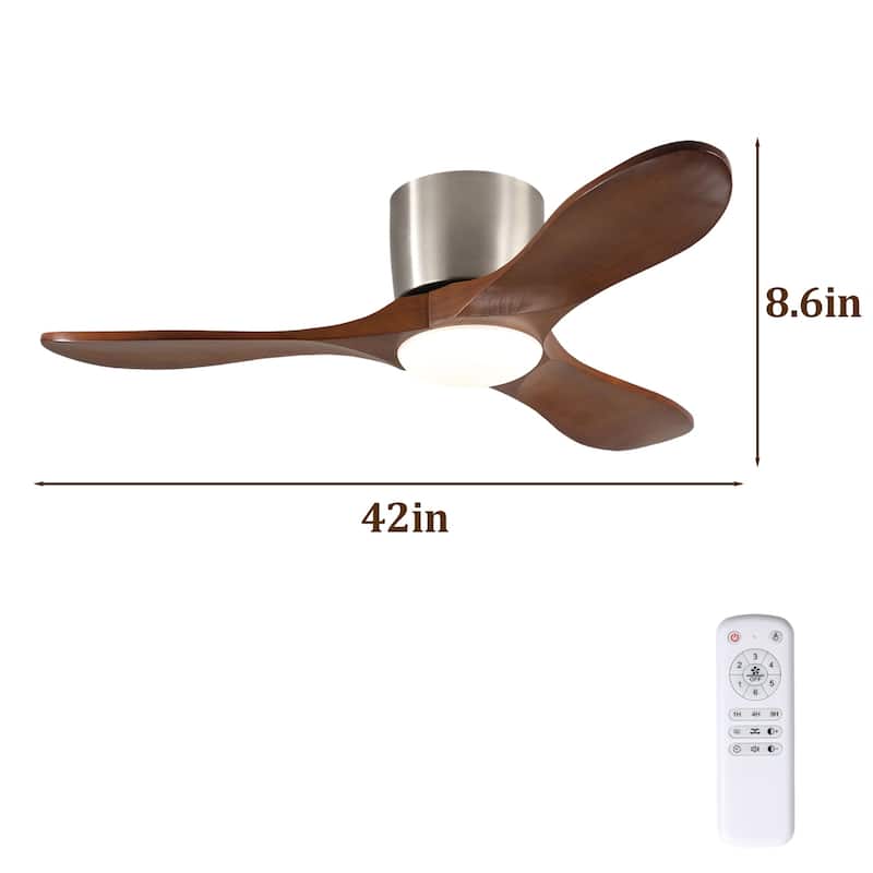 42-inch Ceiling Fan with Light and Remote Control, Reversible DC Motor