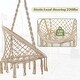 preview thumbnail 3 of 5, Swing Chair Handmade Macrame Swing Hammock Chair with Stand