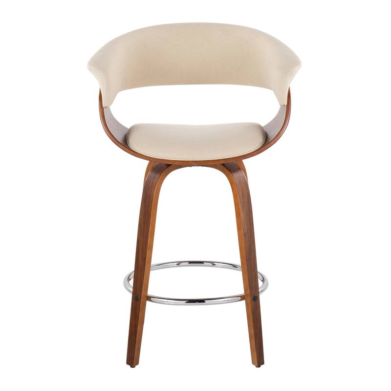 Carson Carrington Sauda 26" Fixed-Height Counter Stool with Bent Wood Legs (Set of 2)