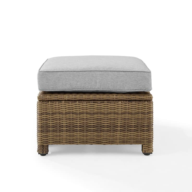 Crosley Bradenton Outdoor Wicker Ottoman - 25 "W x	20 "D x 18.5 "H