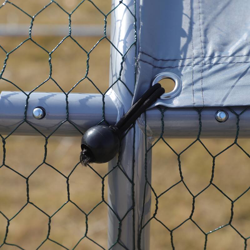 PawHut Chicken Coop Walk-in Enclosure with Cover
