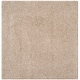 preview thumbnail 149 of 201, SAFAVIEH Athens Shag Ilaha 1.5-inch Thick Rug 6'7" Square - Beige - Square