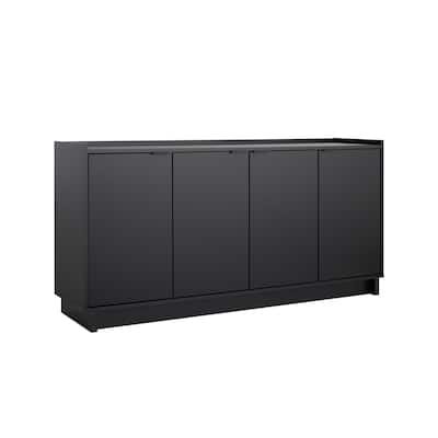 Prepac Simply Modern 4 Door 60" W x 30" H x 16" D Storage Cabinet - 60 in W x 30 in H x 16 in D
