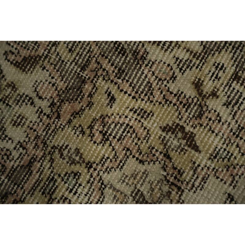 Hand Knotted Oriental 100% Wool Carpet Transitional Floral Beige & Ivories Anatolian Area Rug - 8' 2'' X 5' 8''