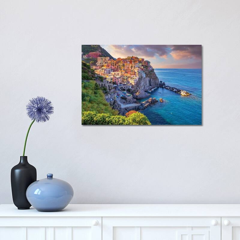 iCanvas "Summer Dream in ManarolaCinque Terre, Italy" by Susanne Kremer Canvas Print - 12x18x1.5