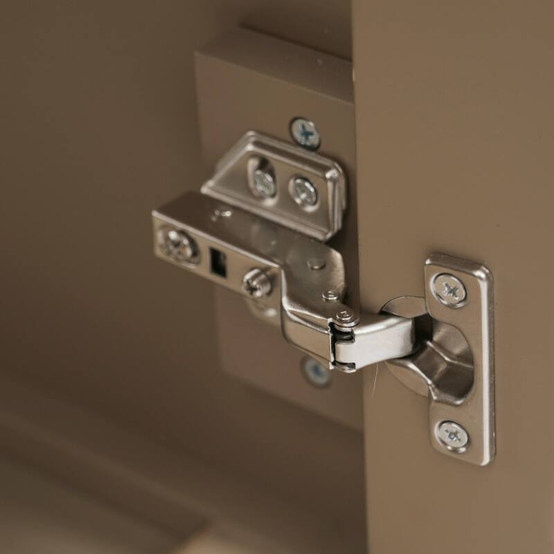 30" Vintage Bathroom Vanity - Rectangle Sink, Antique Handles, Solid Wood Legs, and Adjustable Shelves