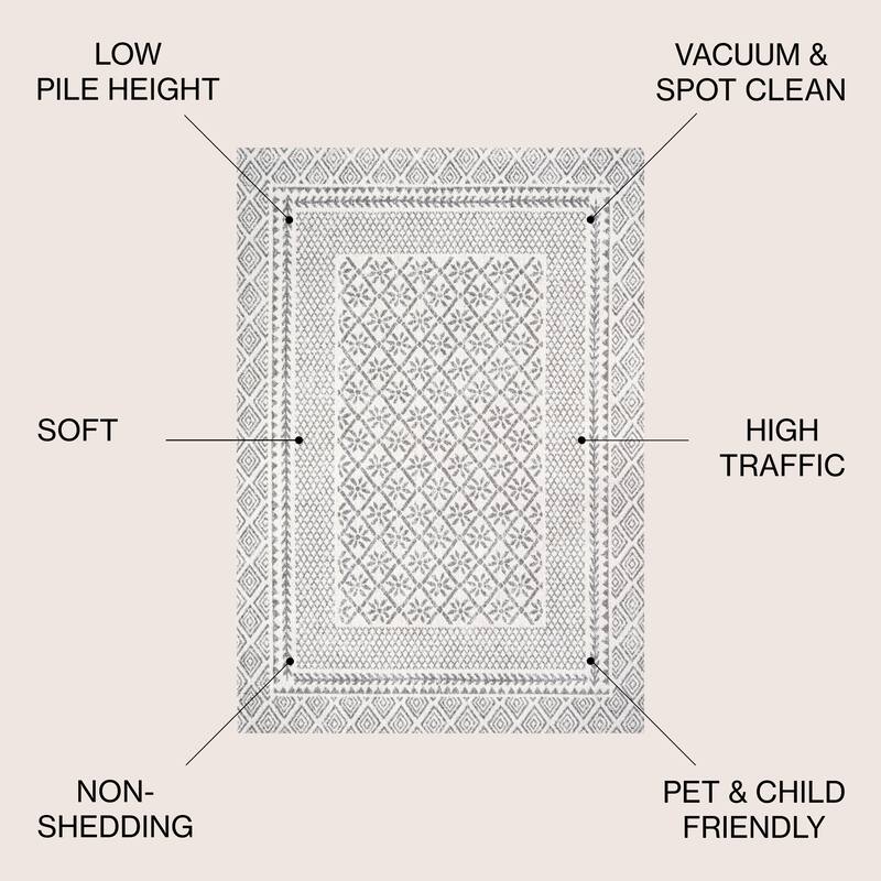 JONATHAN Y Amir Modern Geometric Boho Rug Area Rug