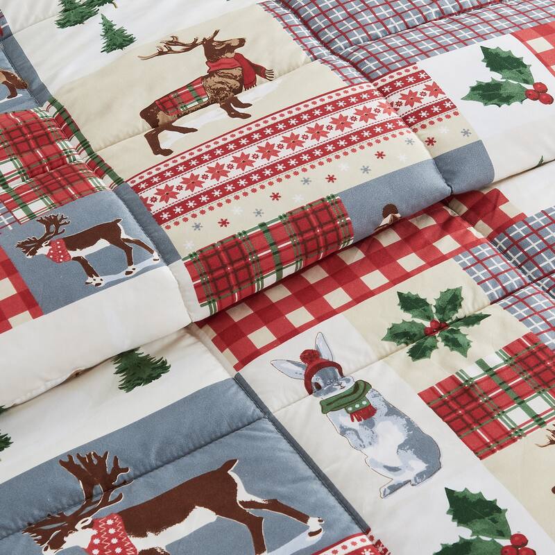 Linery & Co. All-Season Printed Down Alternative Comforter Set