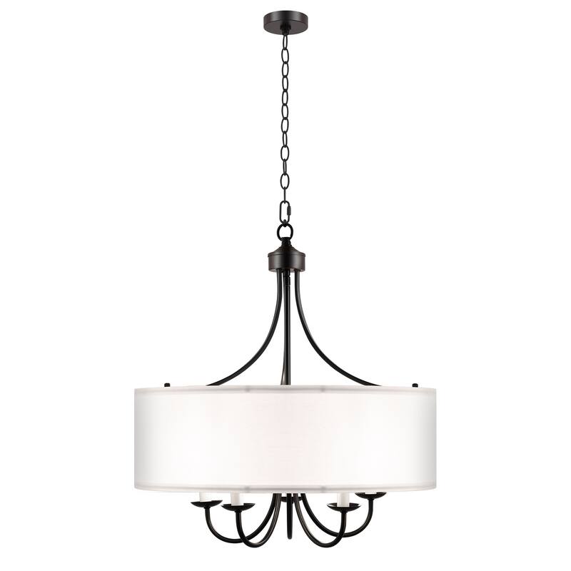 Modern Drum Light Chandelier Industrial Dining Room Light Fixtures