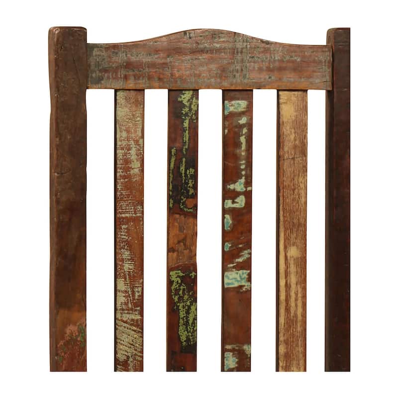 Journee Reclaimed Hardwood Lath Back Dining Side Chair, Distressed Paint Finish