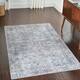 57 Grand by Nicole Curtis Vintage Medallion Machine Washable Area Rug - 4' x 6' - Light Grey/Blue