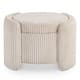 preview thumbnail 14 of 29, 247 Shop At Home Modern Round Chenille Storage Ottoman with Flip Top
