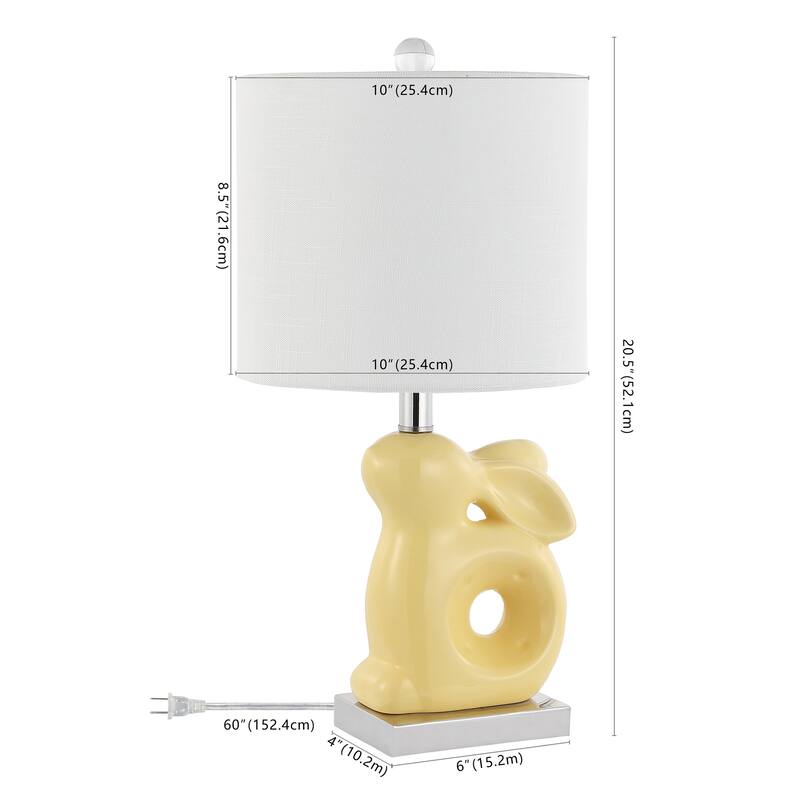 SAFAVIEH Kids Lighting Angelique 19" Rabbit Lamp - 10.3"x10"x19" - 10"Wx10"Dx19"H