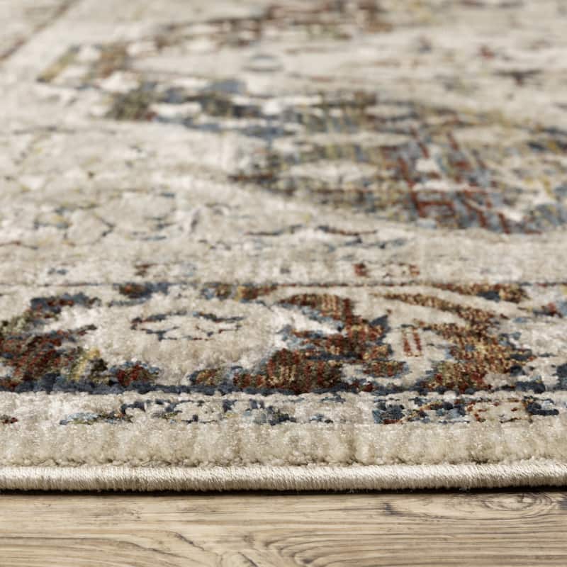 Style Haven Caiden Traditional Center Medallion Beige/ Multi Area Rug