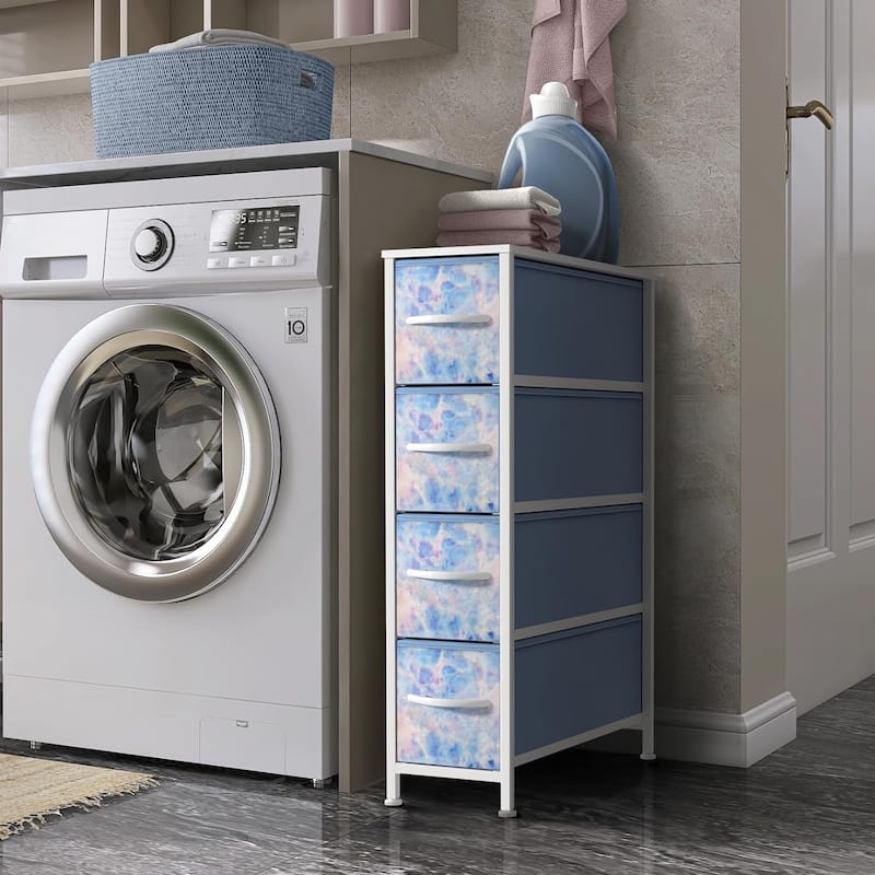 Narrow Dresser Tower with 4 Drawers - Vertical Storage for Bedroom